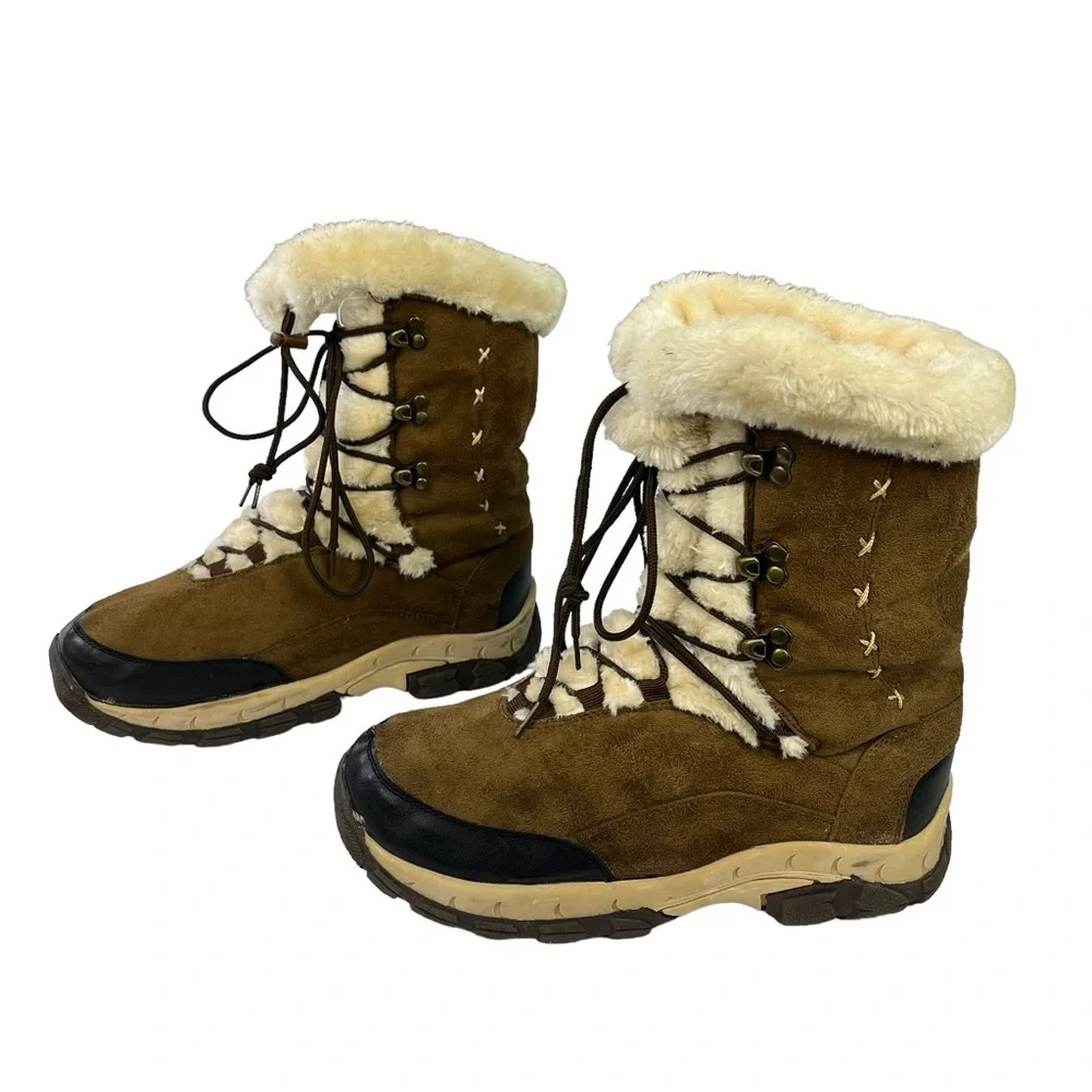 Itasca Anastasia‎ Brown Suede Winter Snow Fashion Boots Womens Size 8